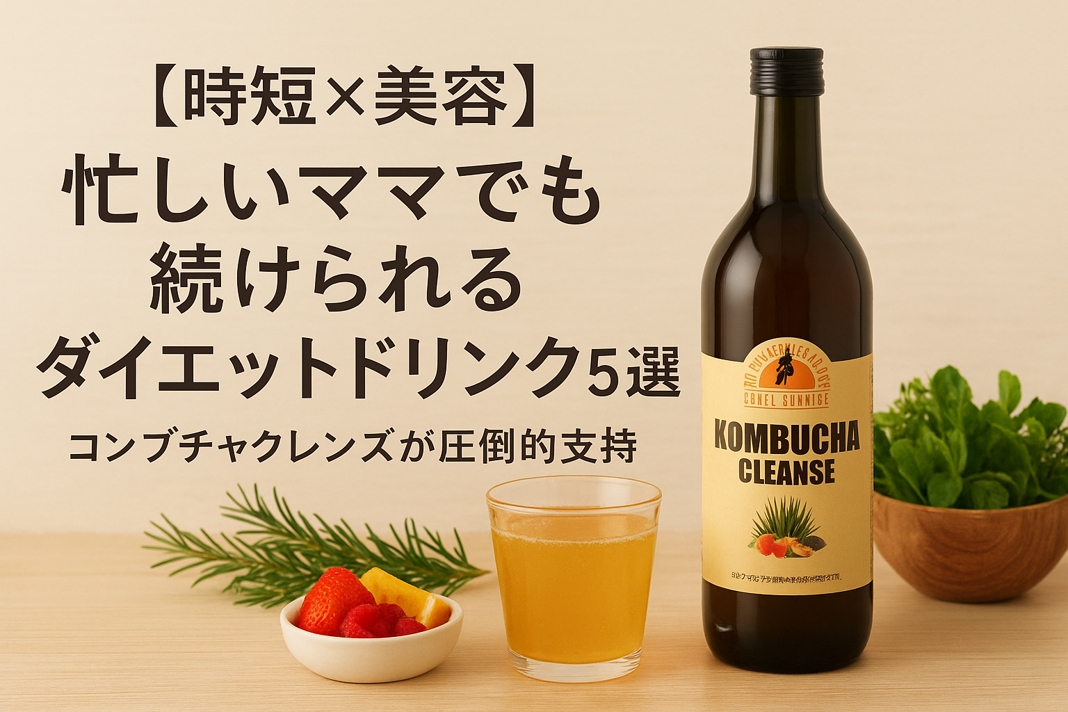 【時短×美容】忙しいママでも続けられるダイエットドリンク5選|コンブチャクレンズが圧倒的支持